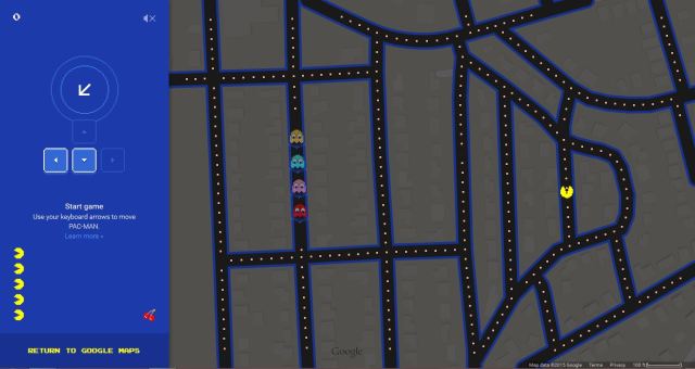 Jogue Pac-Man no google maps agora! :D - Design Culture